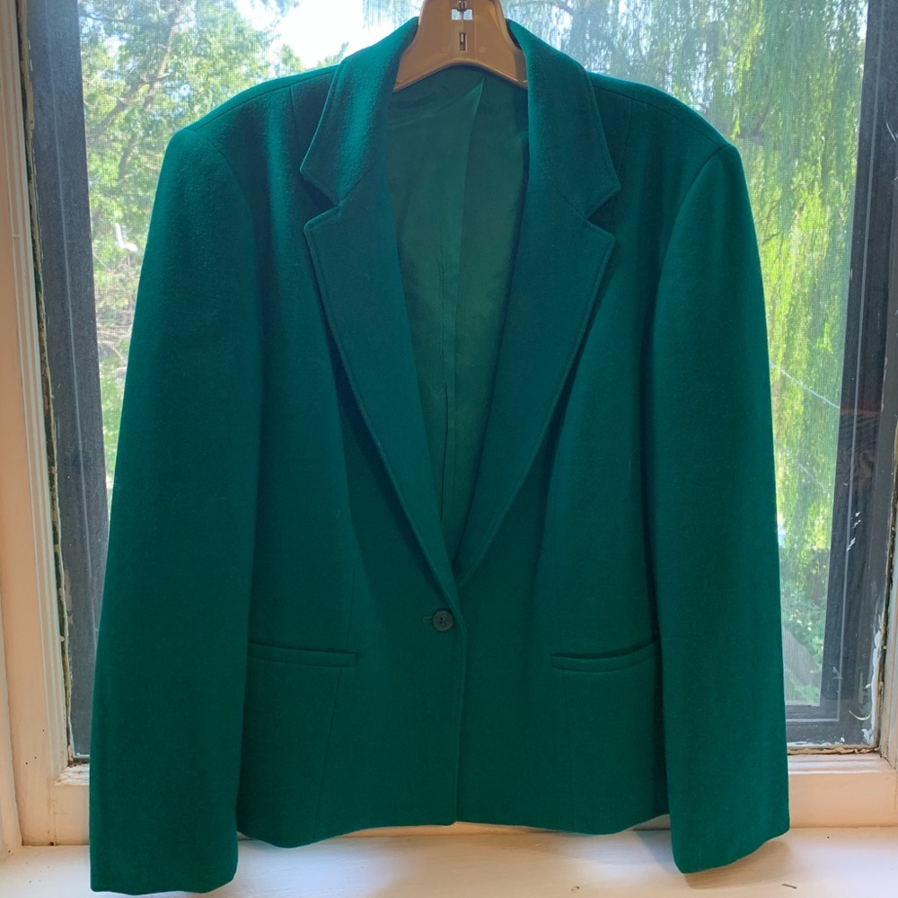 Green Wool Blazer